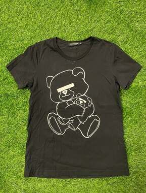 Undercover Bear Graphic T-Shirt Size XS Black Cotton